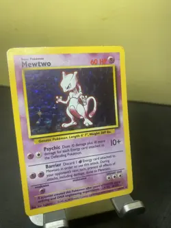 Pokemon TCG Mewtwo Base Set Unlimited 10/102 Holo 1999-2000 Wizards - Moderate - Image 4