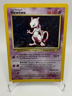 1999 Pokemon TCG - Mewtwo 10/102 Base Set Holo - Image 1