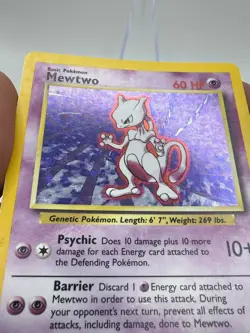 1999 Pokemon TCG - Mewtwo 10/102 Base Set Holo - Image 3