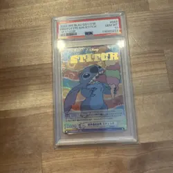 PSA 10 Weiss Schwarz Blau Disney Stitch DSY 01B-043 Jp Prototype Disney Stamp Sp - Image 3