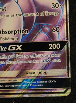 2017 Pokemon Shining Legends Mewtwo GX #72/73 Full Art EX-NM - Image 4