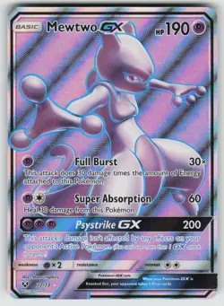 Mewtwo GX 72/73 Ultra Rare Shining Legends Pokemon Holo Near Mint - Image 1