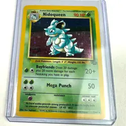 Pokemon TCG Nidoqueen 7/64 Jungle Set Unlimited Holo Rare Excellent Condition - Image 1