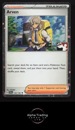 Arven 166/198 Uncommon Prize Pack Series Cards Pokemon Holo Near Mint - Image 1