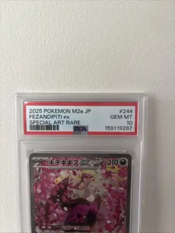 PSA 10 Fezandipiti ex SAR 244/193 M2a Japanese Mega Dream ex Pokemon Card - Image 2