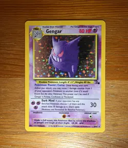 Gengar Pokemon Card 5/62 Fossil Holo 1999 RARE - Image 1