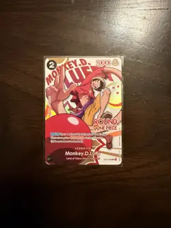 Bandai One Piece Card Game Monkey D. Luffy ROUND1 Promo OP01-003 Foil - Image 1