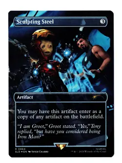 MTG SLD Marvel Sculpting Steel FOIL Unplayed NM - Image 1
