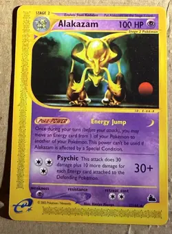 Pokemon Alakazam Tcg Non-holo Card 2/144 Skyridge 2003 Near Mint Stage 2 Rare - Image 1
