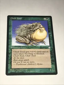 Magic the Gathering 1995 Chub Toad Card - Image 1