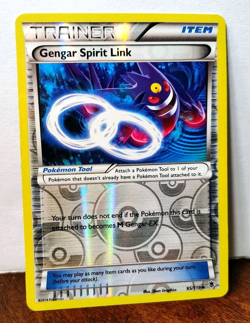 POKEMON GENGAR SPIRIT LINK 95/119 REVERSE HOLO TRAINER XY PHANTOM FORCES MP-LP - Image 1