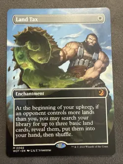 2023 MTG Magic The Gathering WOT Enchanting Tales Anime Borderless #66 Land Tax - Image 1