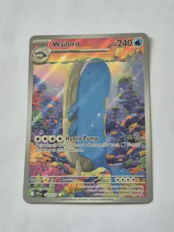 Pokemon TCG Wailord Special Illustration Rare Card Journey Together 162/159 - Image 1