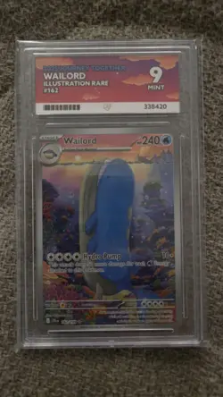 Pokemon Journey Together Wailord Illustration Rare Card 162/159 Ace Mint 9 - Image 1