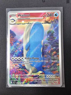 Pokemon TCG Wailord Special Illustration Rare Card Journey Together 162/159 - Image 1