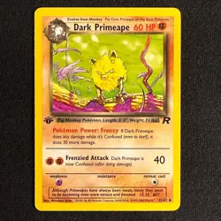 Dark Primeape 43/82 Uncommon Team Rocket Pokemon 1st Edition Near Mint - Image 1