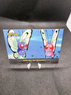EP20 BYE, BYE BUTTERFREE - NON-HOLO Pokemon TV Topps Blue LOGO - NM!! - Image 1