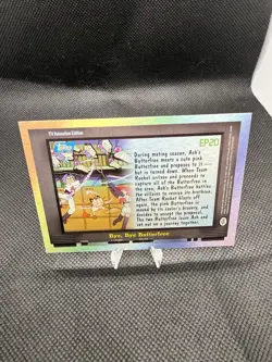 EP20 BYE, BYE BUTTERFREE - NON-HOLO Pokemon TV Topps Blue LOGO - NM!! - Image 2