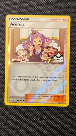 Acerola 112a/147 4th Place League Challenge Pokemon Card TCG English - LP - Image 2