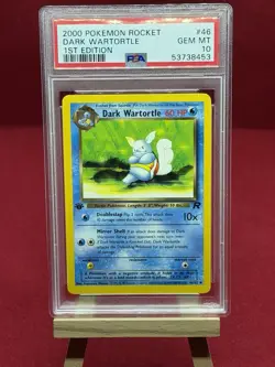 DARK WARTORTLE PSA 10 2000 POKEMON TEAM ROCKET FIRST EDITION 1ST #46/82 GEM MINT - Image 1