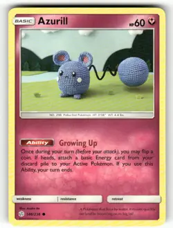 Azurill 146/236 Common Cosmic Eclipse Pokemon Moderately Played - Image 1