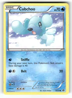 Cubchoo 36/99 Common Next Destinies Pokemon Moderately Played - Image 1