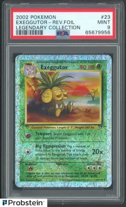 2002 Pokemon Legendary Collection #23 Exeggutor Reverse Holo Foil PSA 9 MINT - Image 1