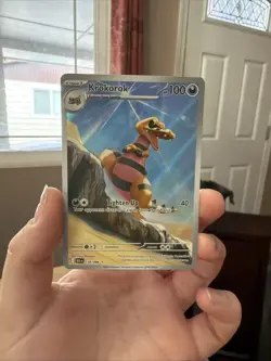 Krokorok 136/086 Full Art Pokemon SV: Black Bolt English Near Mint #57 - Image 1