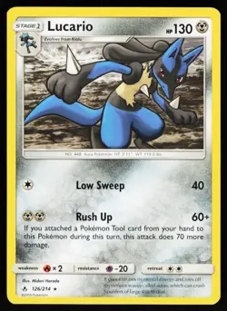 Lucario (SM Unbroken Bonds) 126 214 R Deck Exclusives Pokemon Near Mint - Image 1