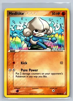 Meditite 56/100 Common Crystal Guardians Pokemon Near Mint - Image 1