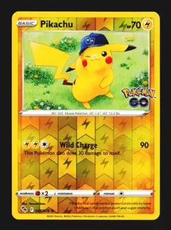 Pikachu 028/078 Holo Rare Pokemon GO Reverse Holo Near Mint - Image 2