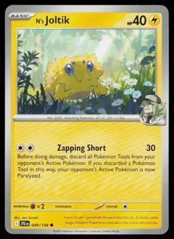 N's Joltik 049/159 Common Journey Together Pokemon Near Mint - Image 1