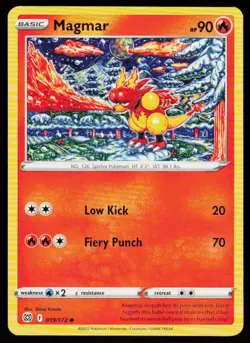 Magmar 019/172 Common Brilliant Stars Pokemon Lightly Played - Image 1