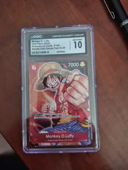 ENGLISH Monkey D. Luffy P-001 Bandai Card Games Fest 23-24 One Piece CGC 10 - Image 1