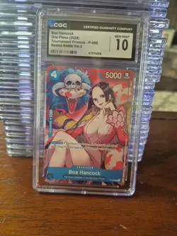 Boa Hancock 2024 One Piece Sealed Battle Vol. 2 P-066 Promo Blue Cgc 10 Gm - Image 1