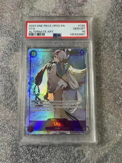 One Piece Paramount War Uta Alternate Art SEC 2023 OP02-120 PSA 10 - Image 1