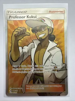 Pokemon TCG Professor Kukui Sun & Moon Base Set 148/149 Holo Full Art NM - Image 1