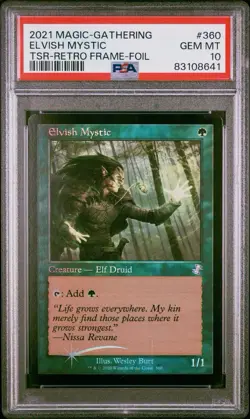 Elvish Mystic Retro Frame Foil - PSA 10 - Time Spiral Remastered - FREE SHIPPING - Image 1