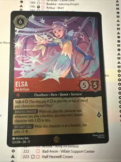 Disney Elsa-Ice Artisan 123/204 Foil Character Card Lorcana The First Chapter - Image 1