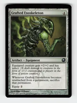 Grafted Exoskeleton 162 Uncommon Scars of Mirrodin Magic: The Gathering Cards - Image 1
