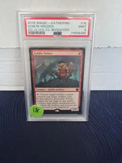 PSA 9 2018 MTG DD Elves vs Inventions Goblin Welder Foil - Image 1