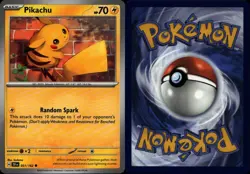 PIKACHU 051/162 Pokemon Card Temporal Forces Near Mint - Image 3