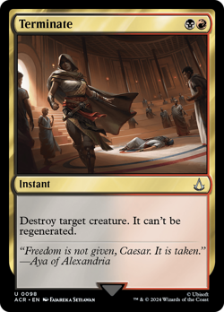 Terminate (REGULAR) x1 - MTG Assassin's Creed ACR #98 - Image 1