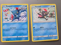 Sneasel 43/236 & Sneasel With Abomasnow Cameo 030/198 NM Pokemon TCG 2 Card Lot - Image 1