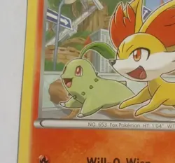 Fennekin 10/124 Fates Collide - Common Pokemon Card NM - Cameo Chikorita - Image 3