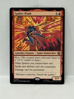 MTG Marvel's Spider-Man - Spider-Punk Rare Non Foil # 0092 IN Hand - Image 1