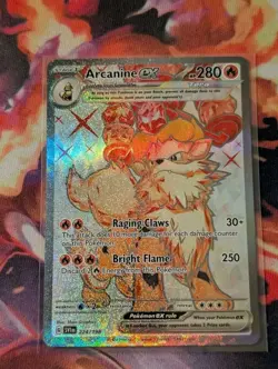 Arcanine ex 224/198 Hyper Texture Near Mint Secret Rare Scarlet Violet Pokemon - Image 1