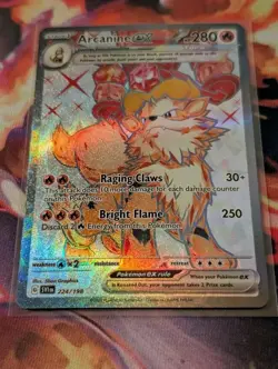 Arcanine ex 224/198 Hyper Texture Near Mint Secret Rare Scarlet Violet Pokemon - Image 5