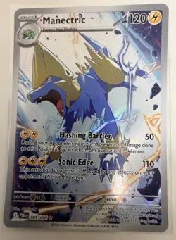 Manectric 089/084 ME Pitch Black Holo Full Art Illustration Rare (IR) Pokemon - Image 1
