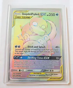 Slowpoke & Psyduck GX 239/236 Unified Minds Secret Full Art Holo - Image 1